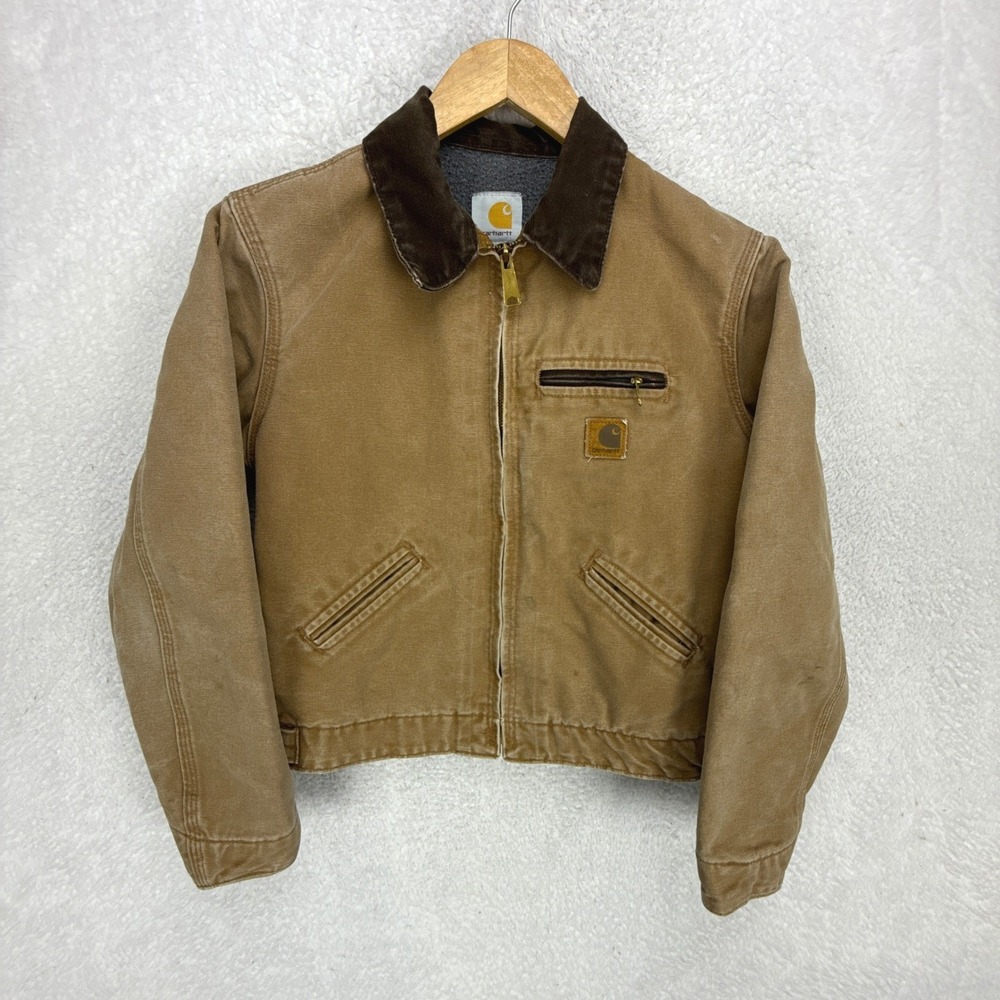 Carhartt Detroit Jacket Fleece Lined Youth Large (10/12) YYJ97 BRN‎ Brown